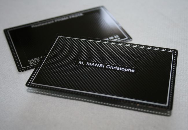 Carte de visite en métal noir pour Businessman